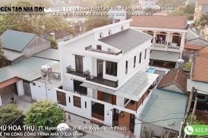 Thi công biệt thự 2 tầng hiện đại tại Hương Canh, Vĩnh Phúc