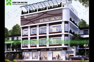 Thiết kế Showroom thiết bị nội thất cao cấp Dũng Dung 5 tầng hiện đại tại Vĩnh Yên, Vĩnh Phúc KS1830