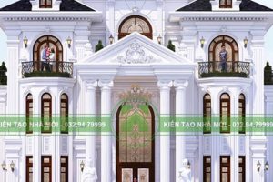 THIẾT KẾ DINH THỰ TÂN CỔ ĐIỂN ĐẲNG CẤP, XA HOA, TRÁNG LỆ LD1834