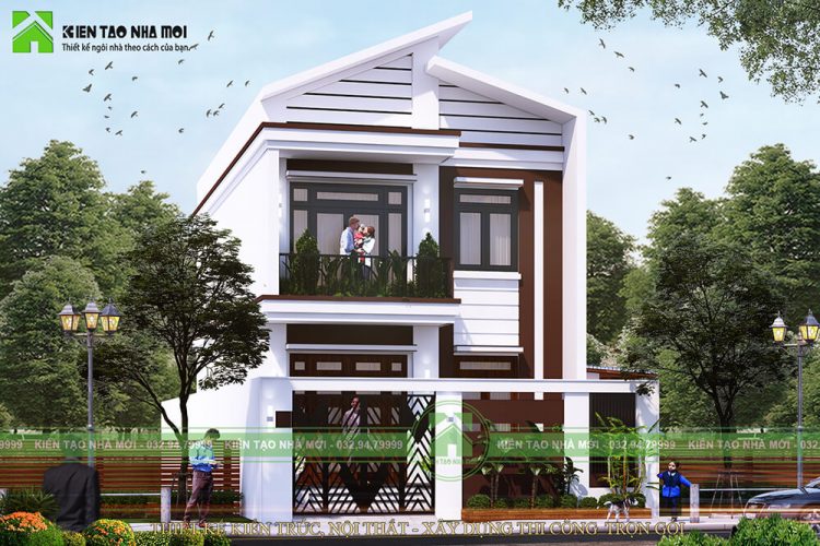 Thiết kế nhà phố hiện đại mặt tiền 7m đẹp tại Bỉm Sơn, Thanh Hóa NP1837 - Thiết  kế thi công Kiến Trúc và Nội Thất nhà đẹp