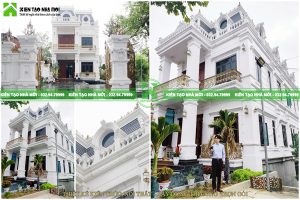 Thiết kế biệt thự 2 tầng mái thái hiện đại đẹp tại Mê Linh, Hà Nội BT1863